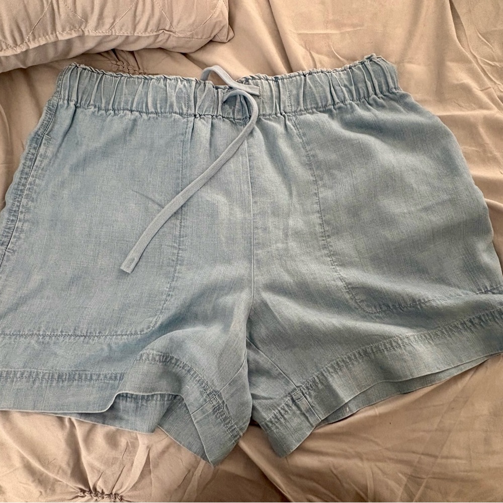 Hilary Radley Sky Blue High Waist Women's Shorts